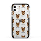 Sporting Lucas Terrier Icon with Name Apple iPhone 11 in White with Black Impact Case
