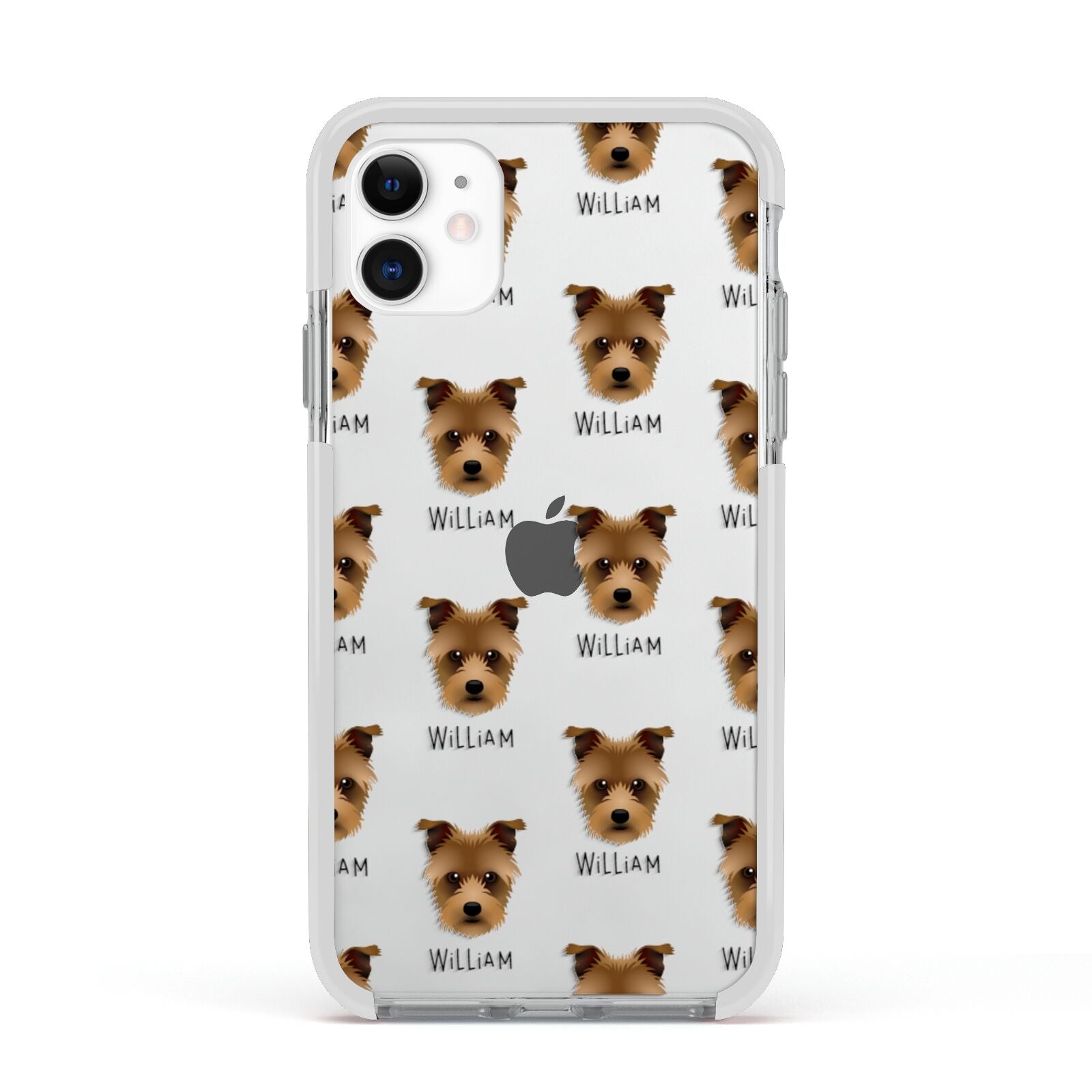 Sporting Lucas Terrier Icon with Name Apple iPhone 11 in White with White Impact Case