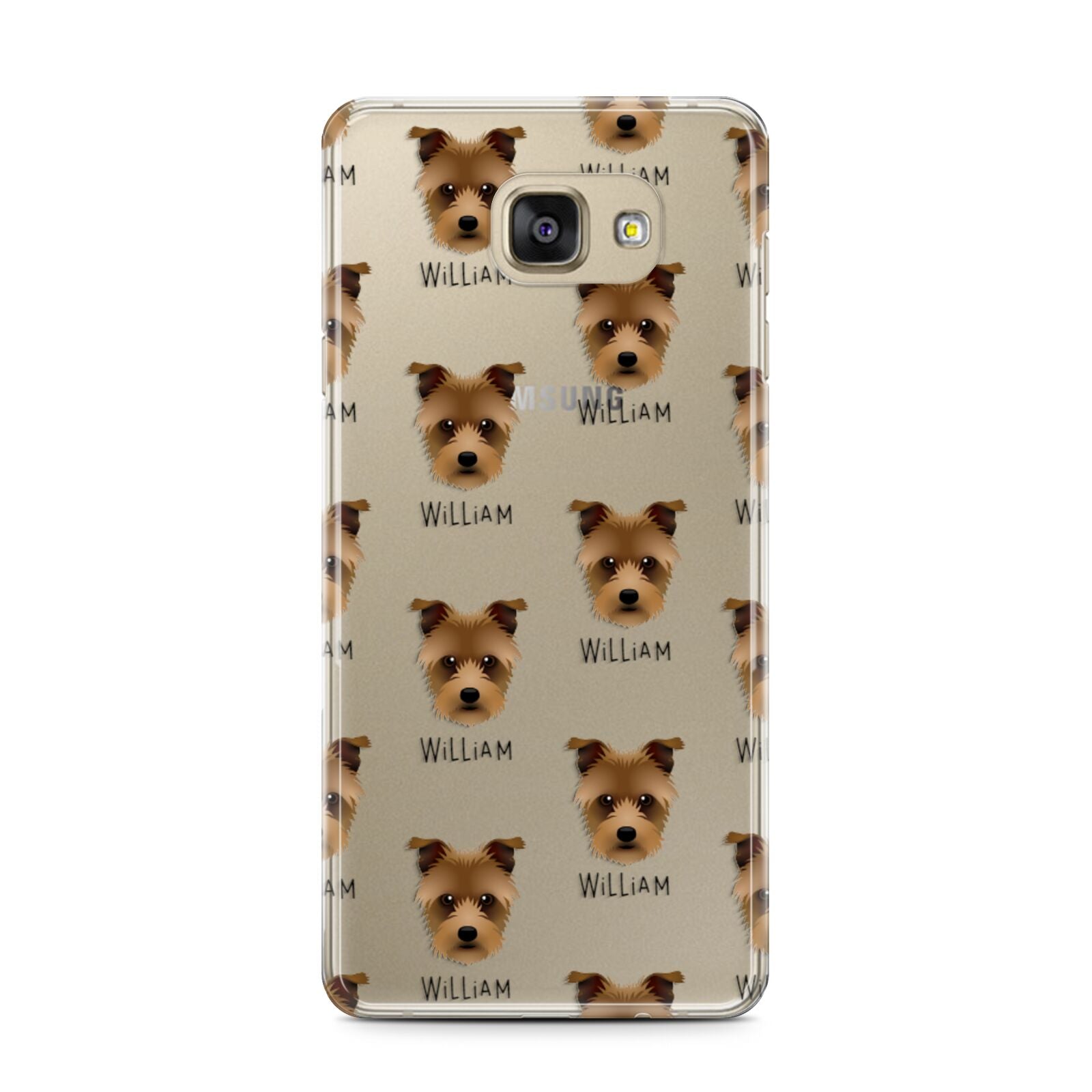 Sporting Lucas Terrier Icon with Name Samsung Galaxy A7 2016 Case on gold phone