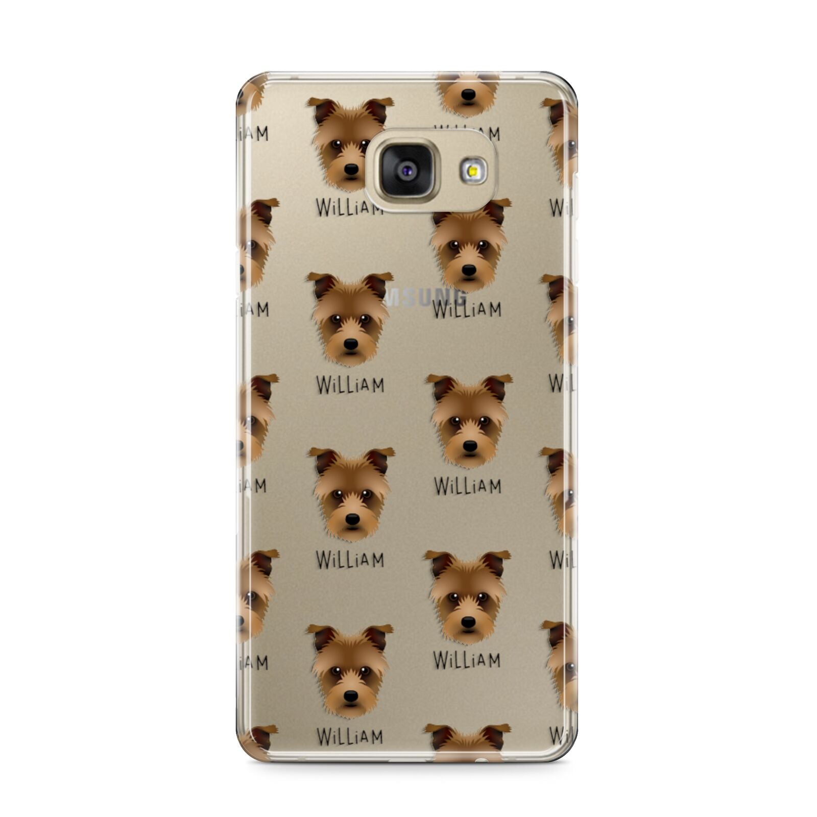 Sporting Lucas Terrier Icon with Name Samsung Galaxy A9 2016 Case on gold phone