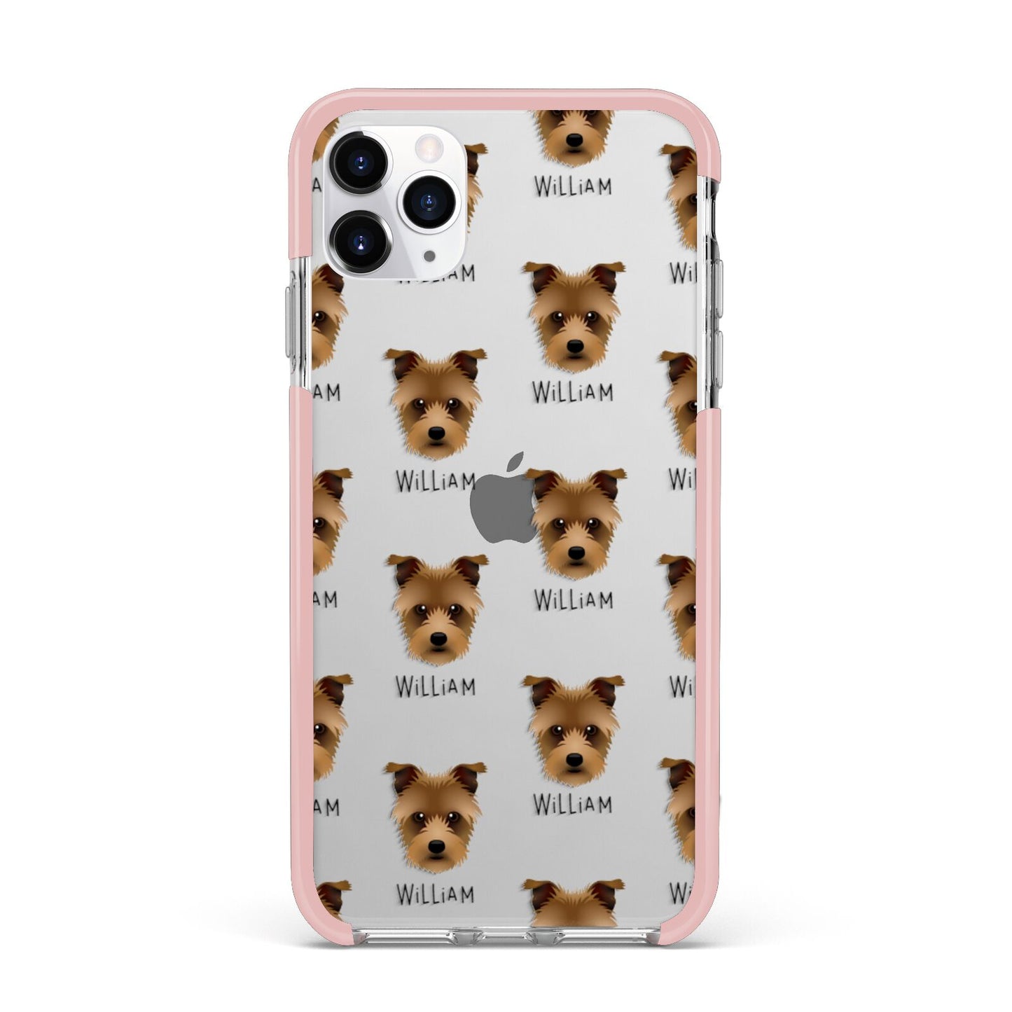 Sporting Lucas Terrier Icon with Name iPhone 11 Pro Max Impact Pink Edge Case