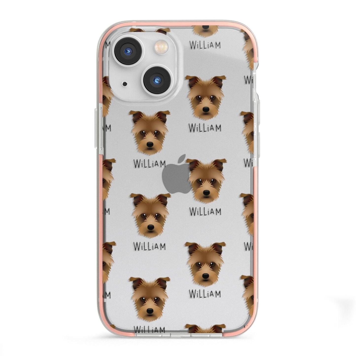 Sporting Lucas Terrier Icon with Name iPhone 13 Mini TPU Impact Case with Pink Edges