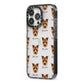 Sporting Lucas Terrier Icon with Name iPhone 13 Pro Black Impact Case Side Angle on Silver phone