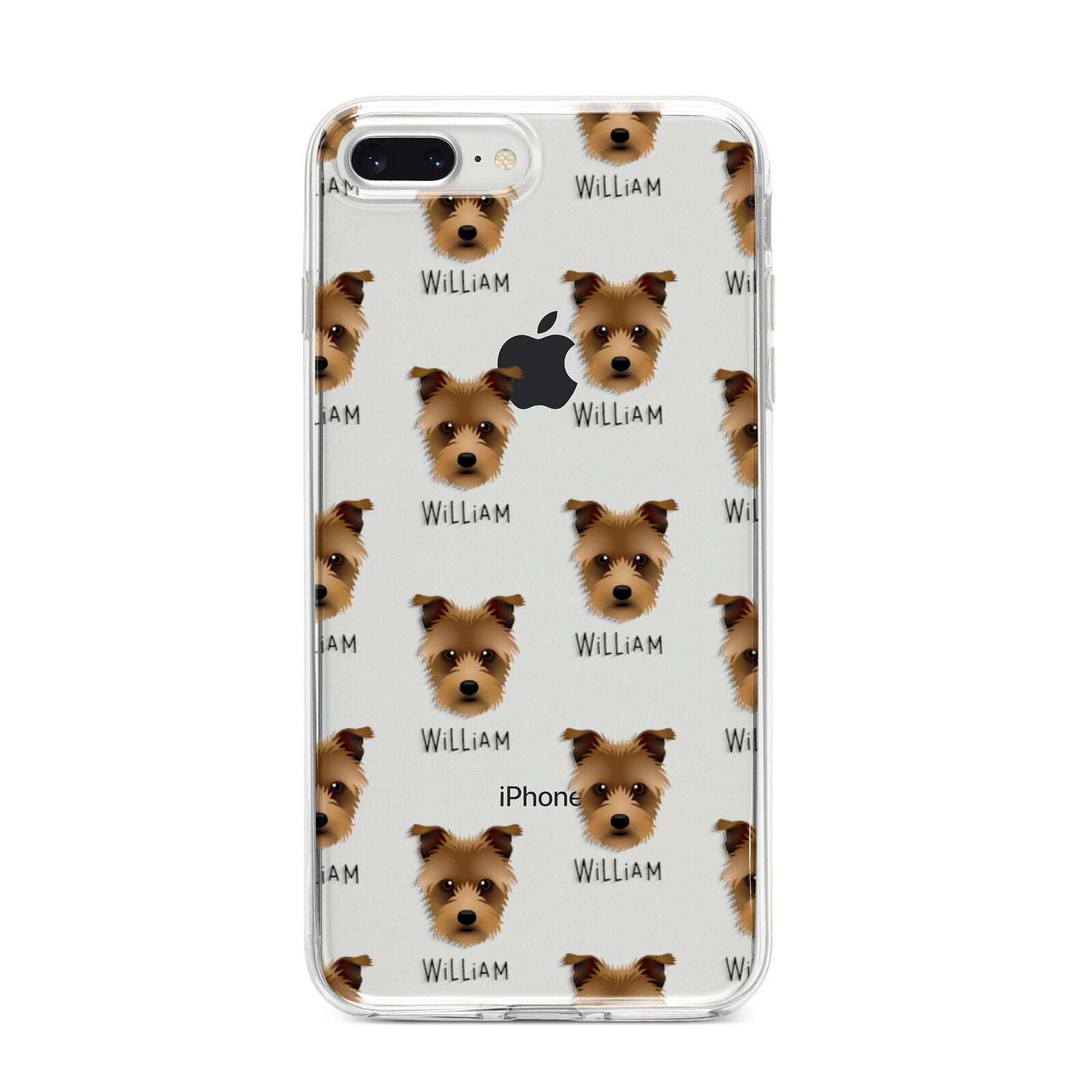 Sporting Lucas Terrier Icon with Name iPhone 8 Plus Bumper Case on Silver iPhone