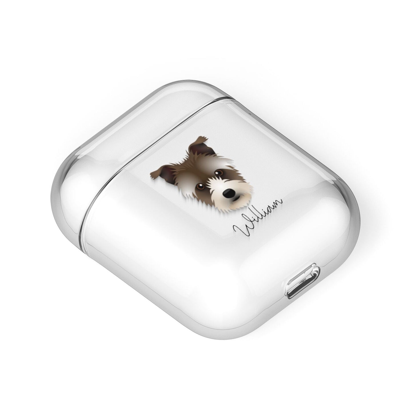 Sporting Lucas Terrier Personalised AirPods Case Laid Flat
