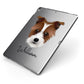 Sporting Lucas Terrier Personalised Apple iPad Case on Grey iPad Side View