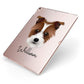 Sporting Lucas Terrier Personalised Apple iPad Case on Rose Gold iPad Side View
