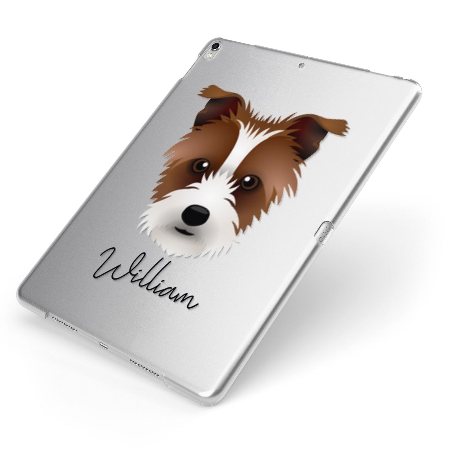 Sporting Lucas Terrier Personalised Apple iPad Case on Silver iPad Side View