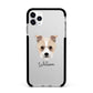 Sporting Lucas Terrier Personalised Apple iPhone 11 Pro Max in Silver with Black Impact Case