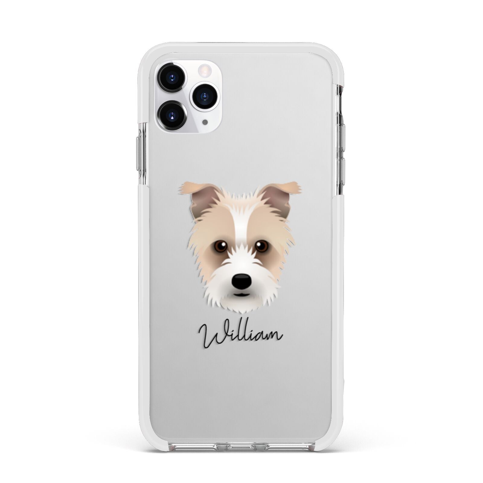 Sporting Lucas Terrier Personalised Apple iPhone 11 Pro Max in Silver with White Impact Case