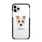 Sporting Lucas Terrier Personalised Apple iPhone 11 Pro in Silver with Black Impact Case