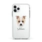 Sporting Lucas Terrier Personalised Apple iPhone 11 Pro in Silver with White Impact Case