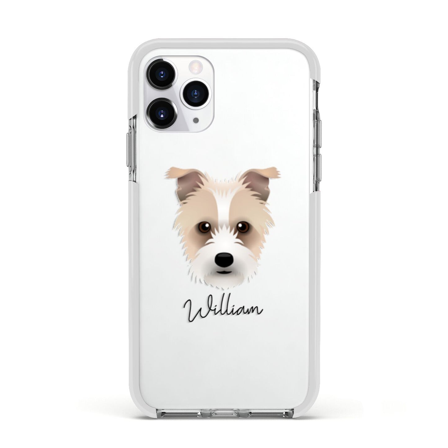 Sporting Lucas Terrier Personalised Apple iPhone 11 Pro in Silver with White Impact Case