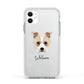 Sporting Lucas Terrier Personalised Apple iPhone 11 in White with White Impact Case