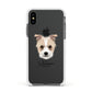 Sporting Lucas Terrier Personalised Apple iPhone Xs Impact Case White Edge on Black Phone