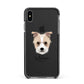 Sporting Lucas Terrier Personalised Apple iPhone Xs Max Impact Case Black Edge on Black Phone