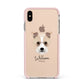 Sporting Lucas Terrier Personalised Apple iPhone Xs Max Impact Case Pink Edge on Gold Phone
