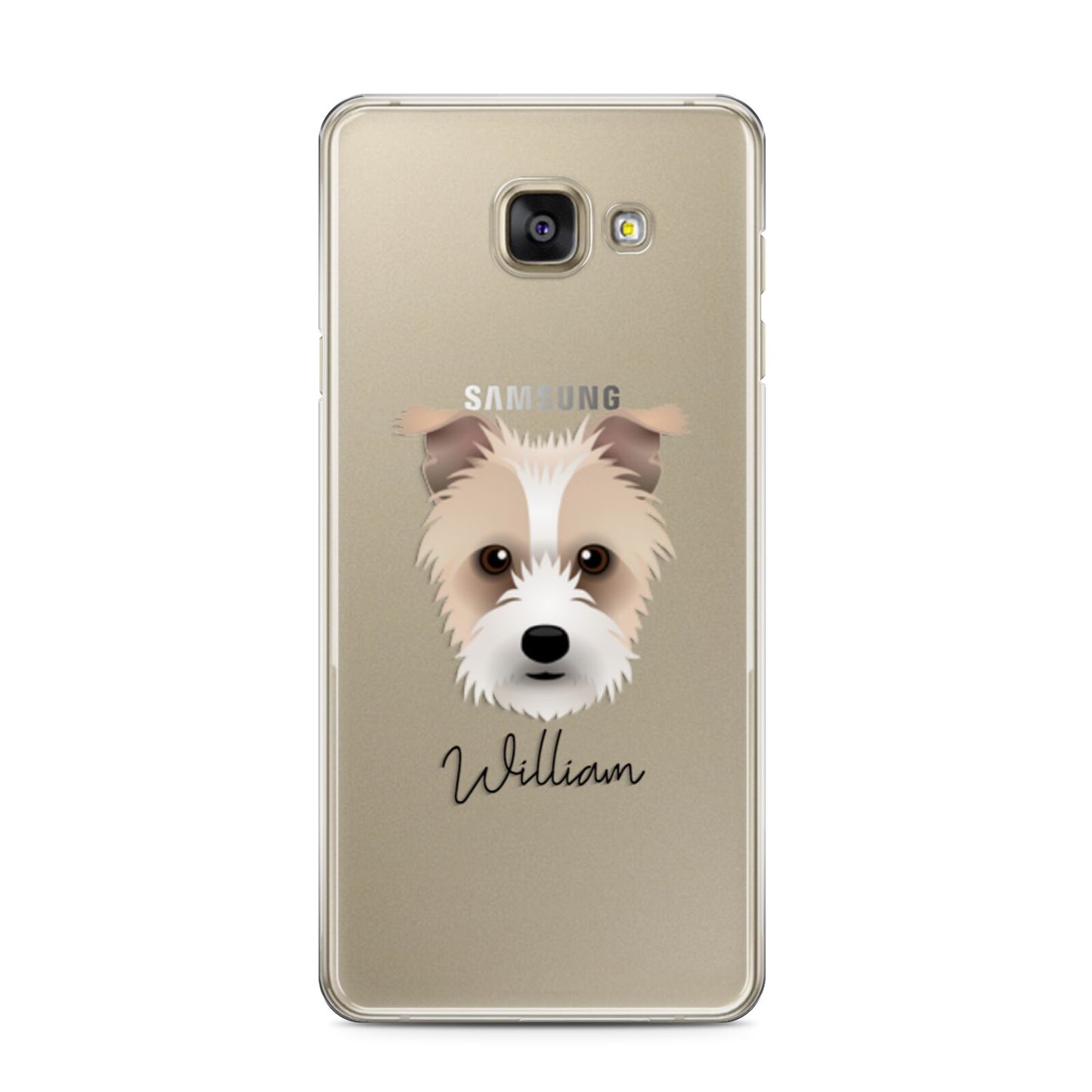 Sporting Lucas Terrier Personalised Samsung Galaxy A3 2016 Case on gold phone