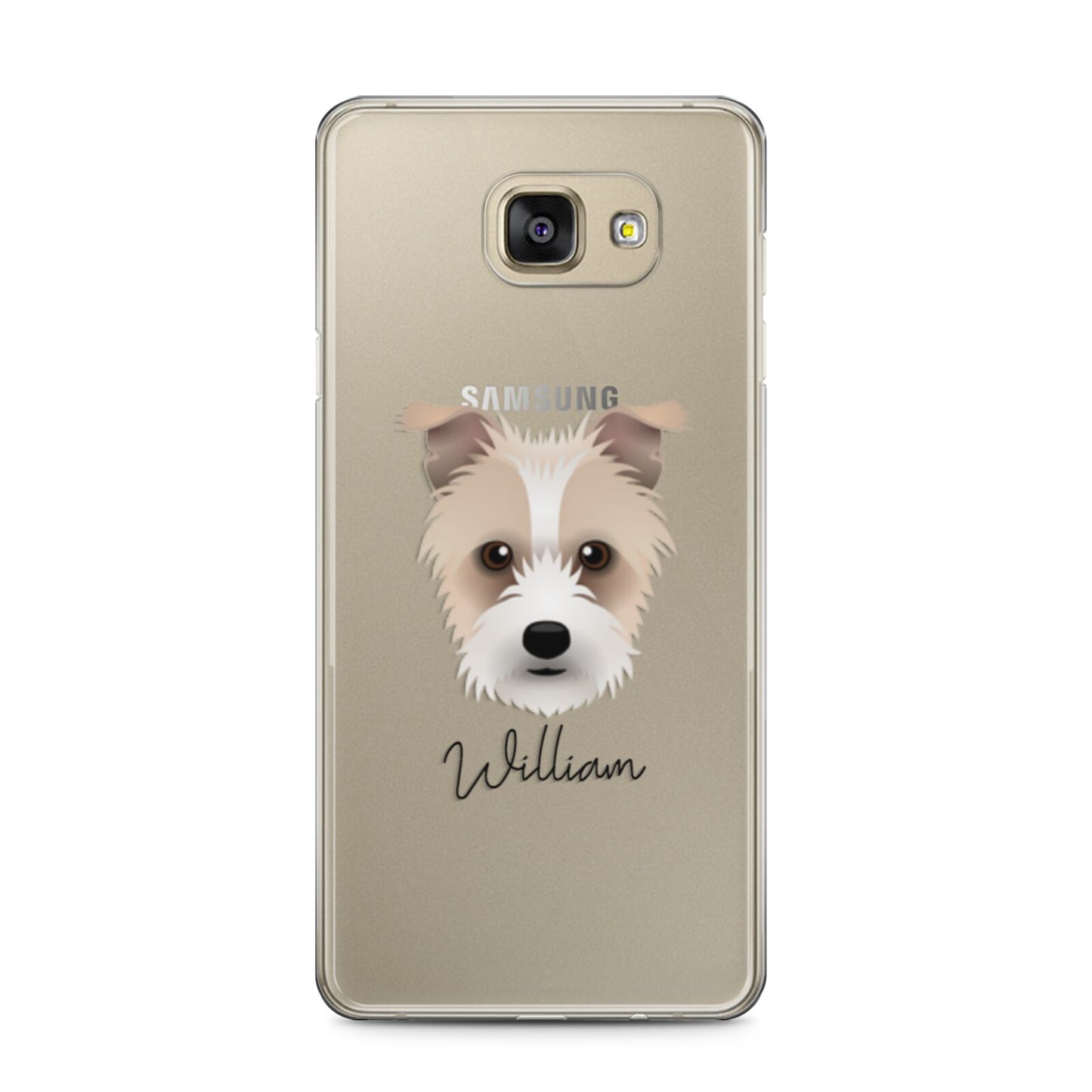 Sporting Lucas Terrier Personalised Samsung Galaxy A5 2016 Case on gold phone