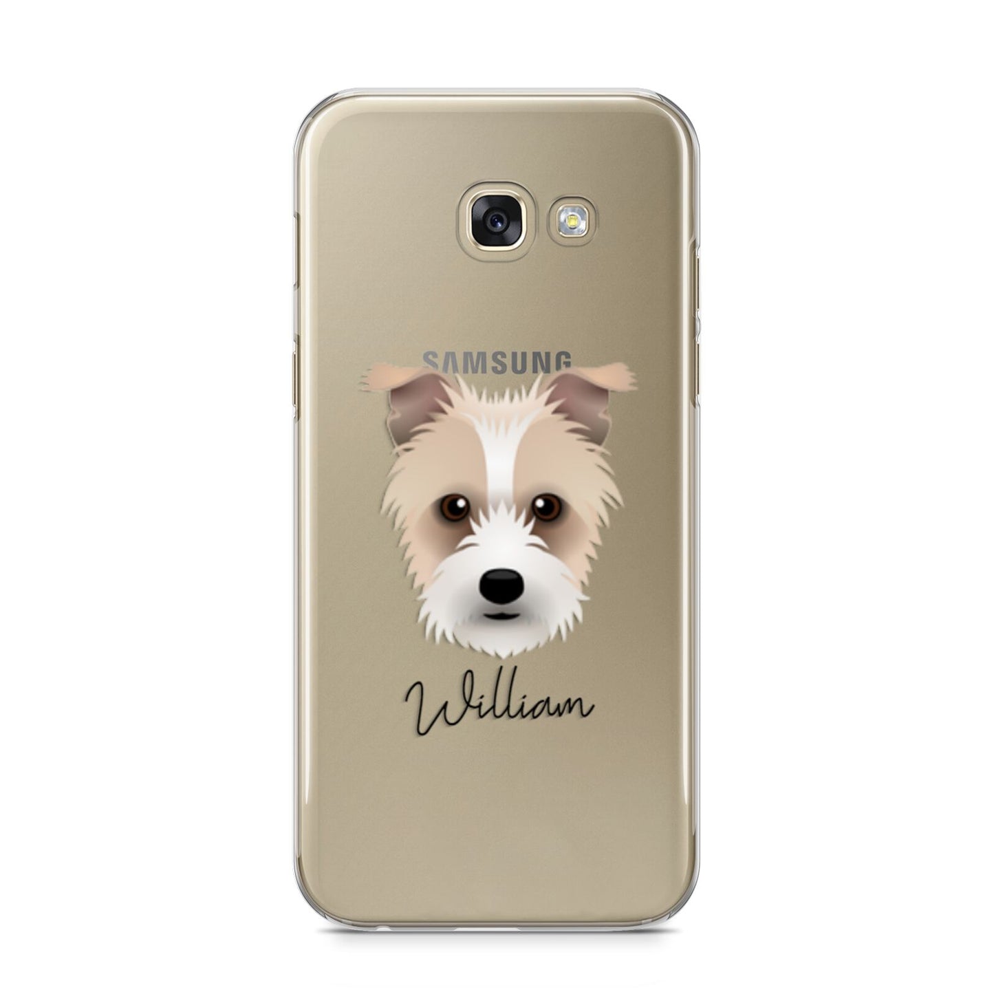 Sporting Lucas Terrier Personalised Samsung Galaxy A5 2017 Case on gold phone