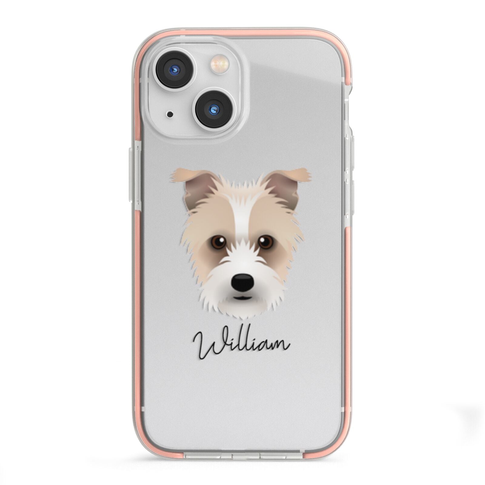 Sporting Lucas Terrier Personalised iPhone 13 Mini TPU Impact Case with Pink Edges
