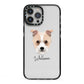 Sporting Lucas Terrier Personalised iPhone 13 Pro Max Black Impact Case on Silver phone