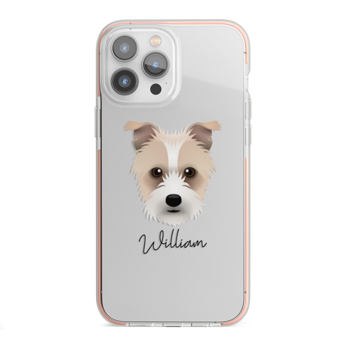 Sporting Lucas Terrier Personalised iPhone 13 Pro Max TPU Impact Case with Pink Edges
