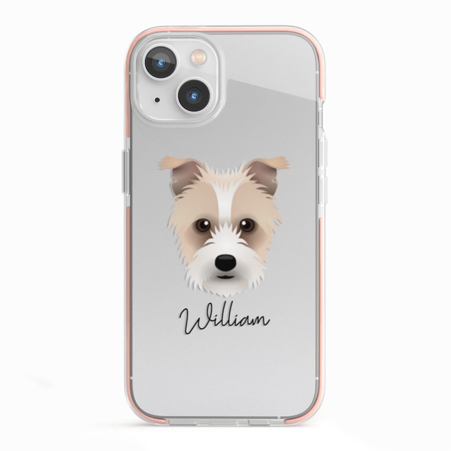 Sporting Lucas Terrier Personalised iPhone 13 TPU Impact Case with Pink Edges