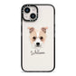 Sporting Lucas Terrier Personalised iPhone 14 Black Impact Case on Silver phone