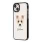 Sporting Lucas Terrier Personalised iPhone 14 Plus Black Impact Case Side Angle on Silver phone