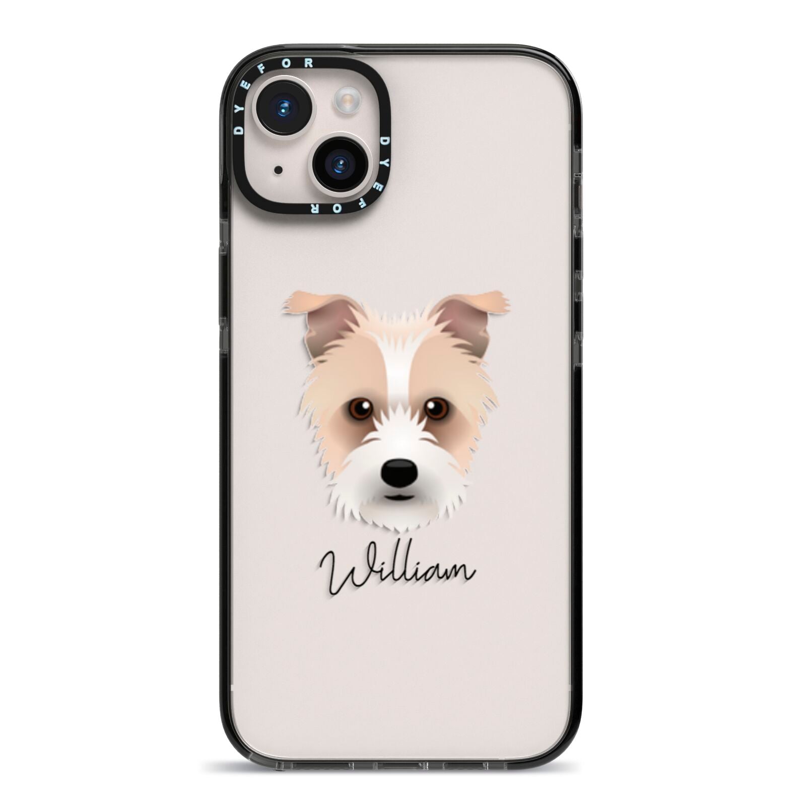 Sporting Lucas Terrier Personalised iPhone 14 Plus Black Impact Case on Silver phone