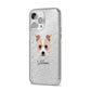 Sporting Lucas Terrier Personalised iPhone 14 Pro Max Glitter Tough Case Silver Angled Image
