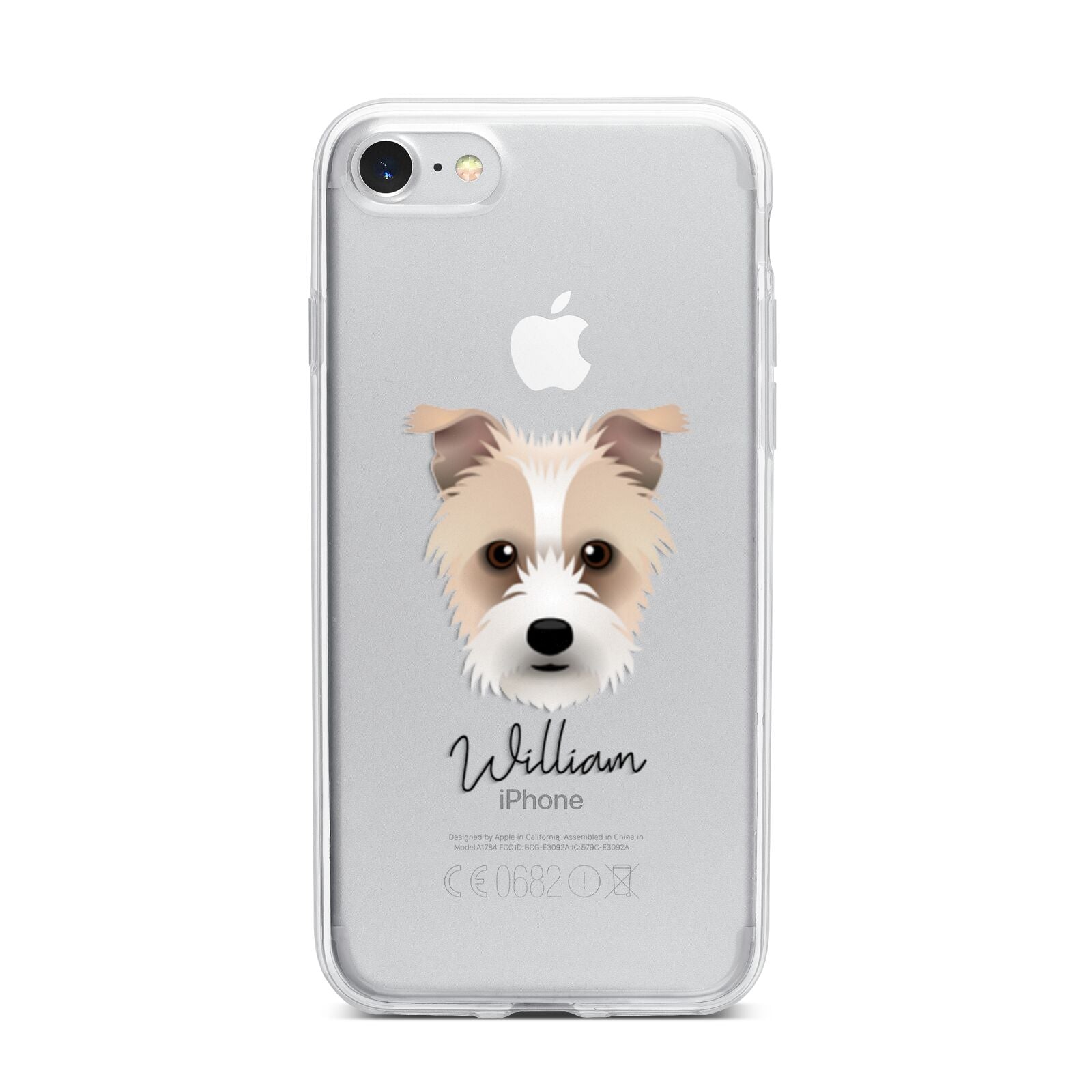 Sporting Lucas Terrier Personalised iPhone 7 Bumper Case on Silver iPhone