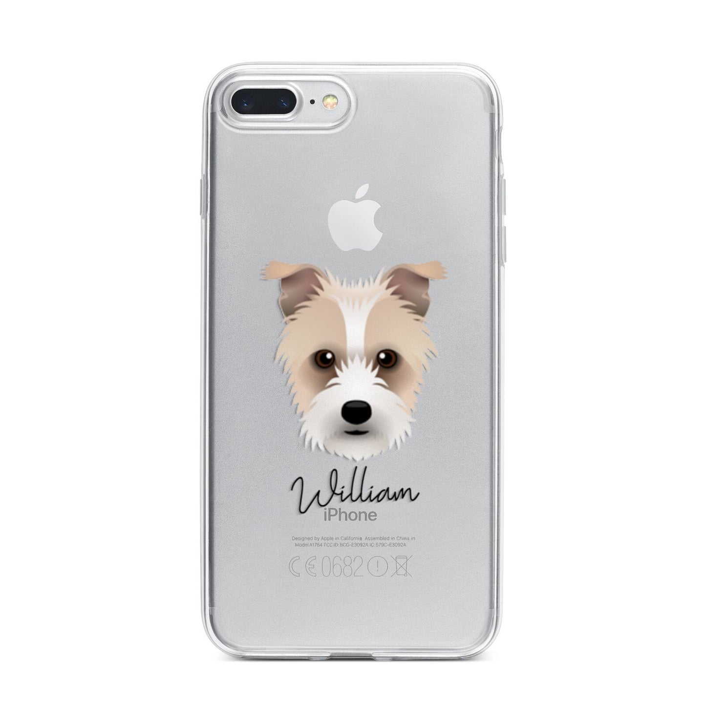 Sporting Lucas Terrier Personalised iPhone 7 Plus Bumper Case on Silver iPhone