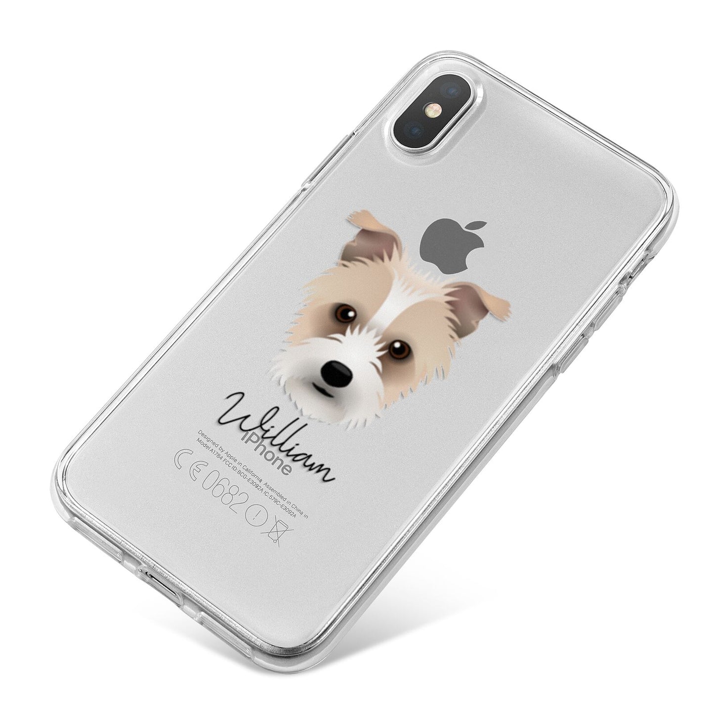 Sporting Lucas Terrier Personalised iPhone X Bumper Case on Silver iPhone