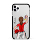 Sports Girl Personalised Apple iPhone 11 Pro Max in Silver with Black Impact Case