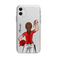 Sports Girl Personalised Apple iPhone 11 in White with Bumper Case