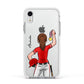 Sports Girl Personalised Apple iPhone XR Impact Case White Edge on Silver Phone