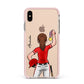 Sports Girl Personalised Apple iPhone Xs Max Impact Case Pink Edge on Gold Phone