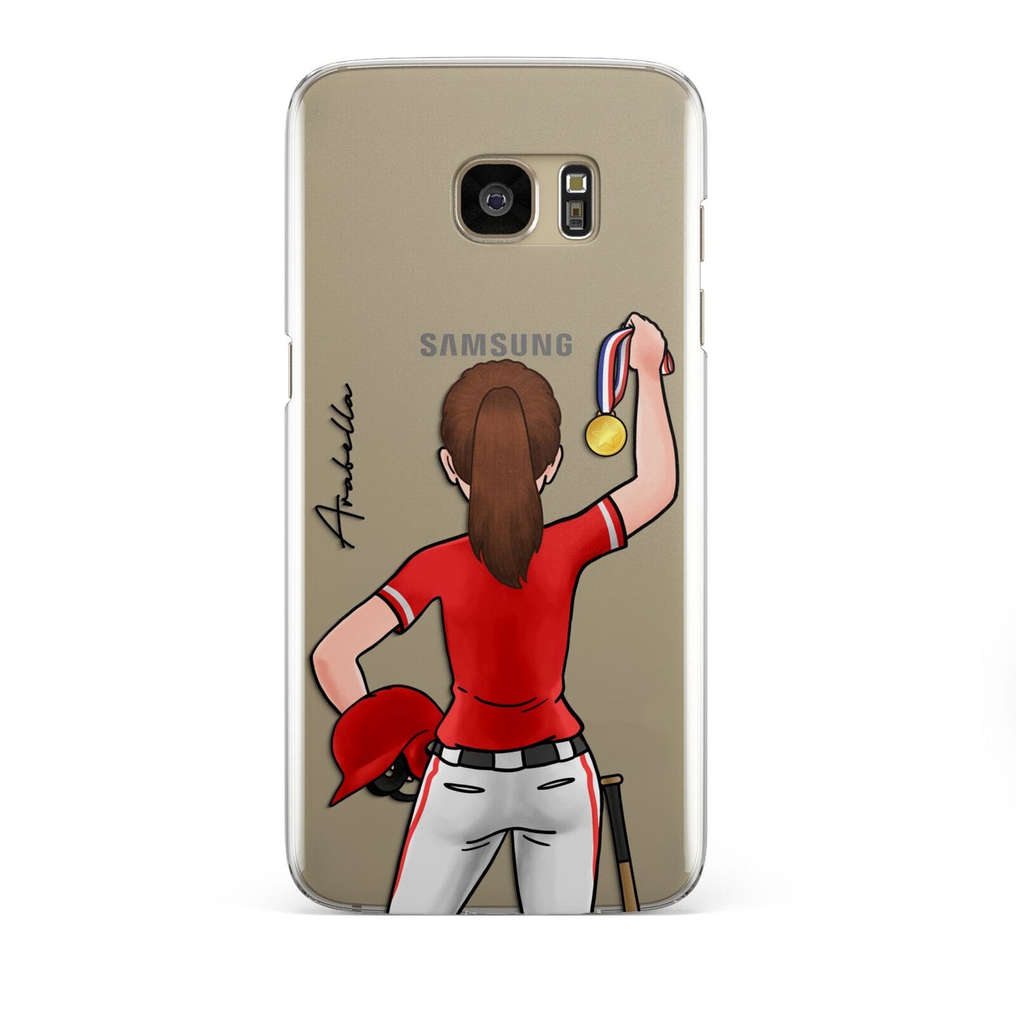 Sports Girl Personalised Samsung Galaxy S7 Edge Case