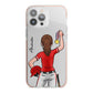 Sports Girl Personalised iPhone 13 Pro Max TPU Impact Case with Pink Edges