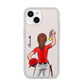 Sports Girl Personalised iPhone 14 Clear Tough Case Starlight