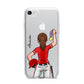 Sports Girl Personalised iPhone 7 Bumper Case on Silver iPhone