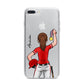 Sports Girl Personalised iPhone 7 Plus Bumper Case on Silver iPhone