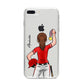 Sports Girl Personalised iPhone 8 Plus Bumper Case on Silver iPhone