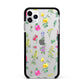 Sprigs Of Floral Apple iPhone 11 Pro Max in Silver with Black Impact Case