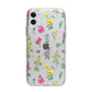 Sprigs Of Floral Apple iPhone 11 in White with Bumper Case