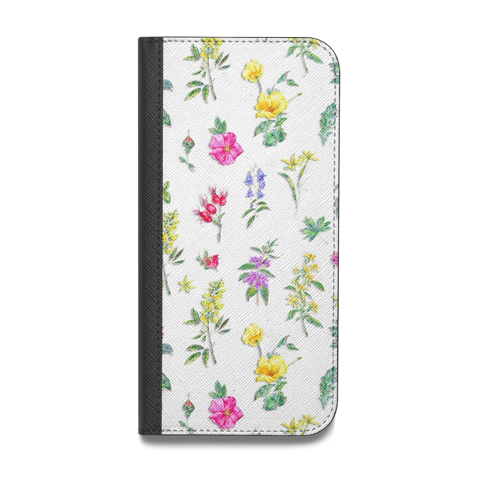 Sprigs Of Floral Vegan Leather Flip Samsung Case