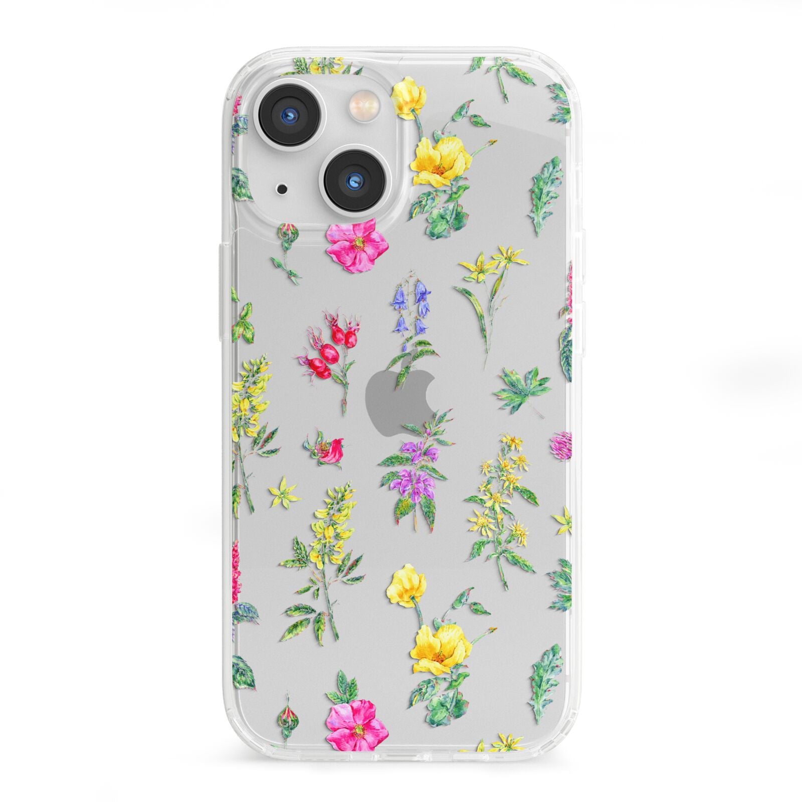Sprigs Of Floral iPhone 13 Mini Clear Bumper Case