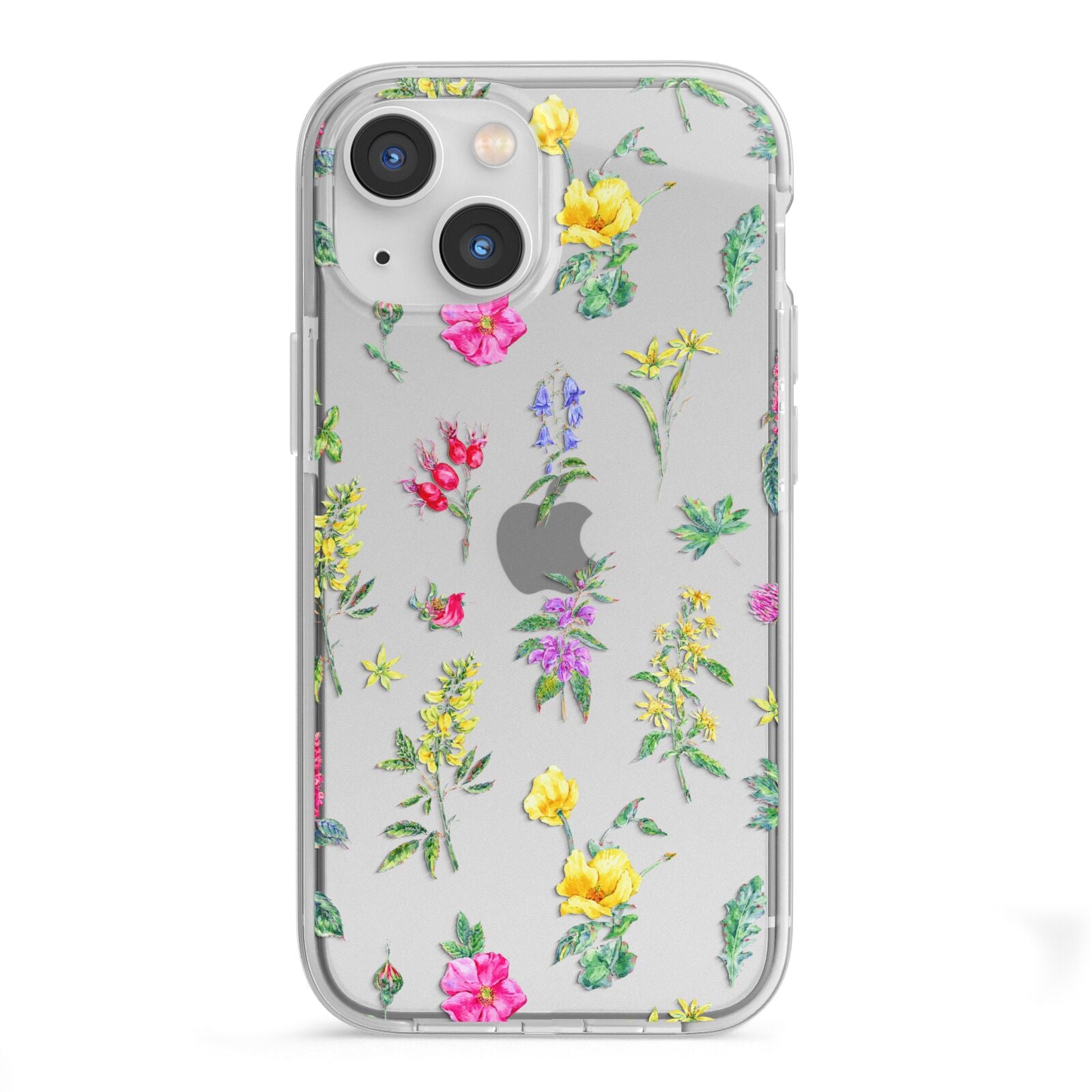 Sprigs Of Floral iPhone 13 Mini TPU Impact Case with White Edges